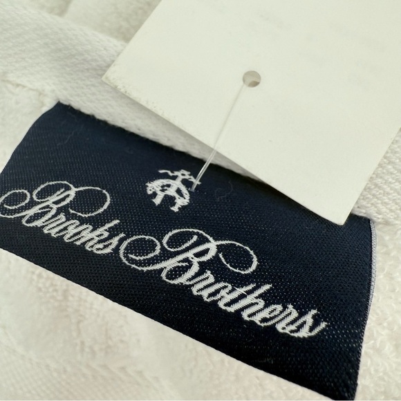 Brooks Brothers Set of 2 bath & 2 hand towels white luxurious cotton NWT - Picture 6 of 7